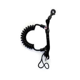 Snappy Coil with Swivel Clip - Black Thumbnail}