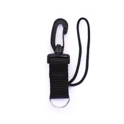 Split Ring Connector with Swivel Clip - Black Thumbnail}