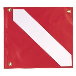 Vinyl Scuba Diving Flag 14" x 16" Thumbnail}