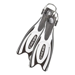 Cressi Frog Plus Open Heel Dive Fins - Black/White Thumbnail}