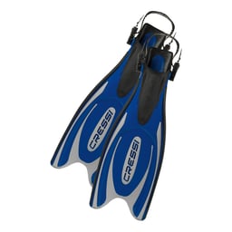 Cressi Frog Plus Open Heel Dive Fins - Blue/Silver Thumbnail}