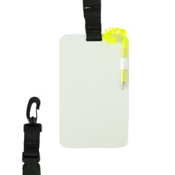 Scuba Diving Slate with Swivel Clip (4 x 8 inches) Thumbnail}