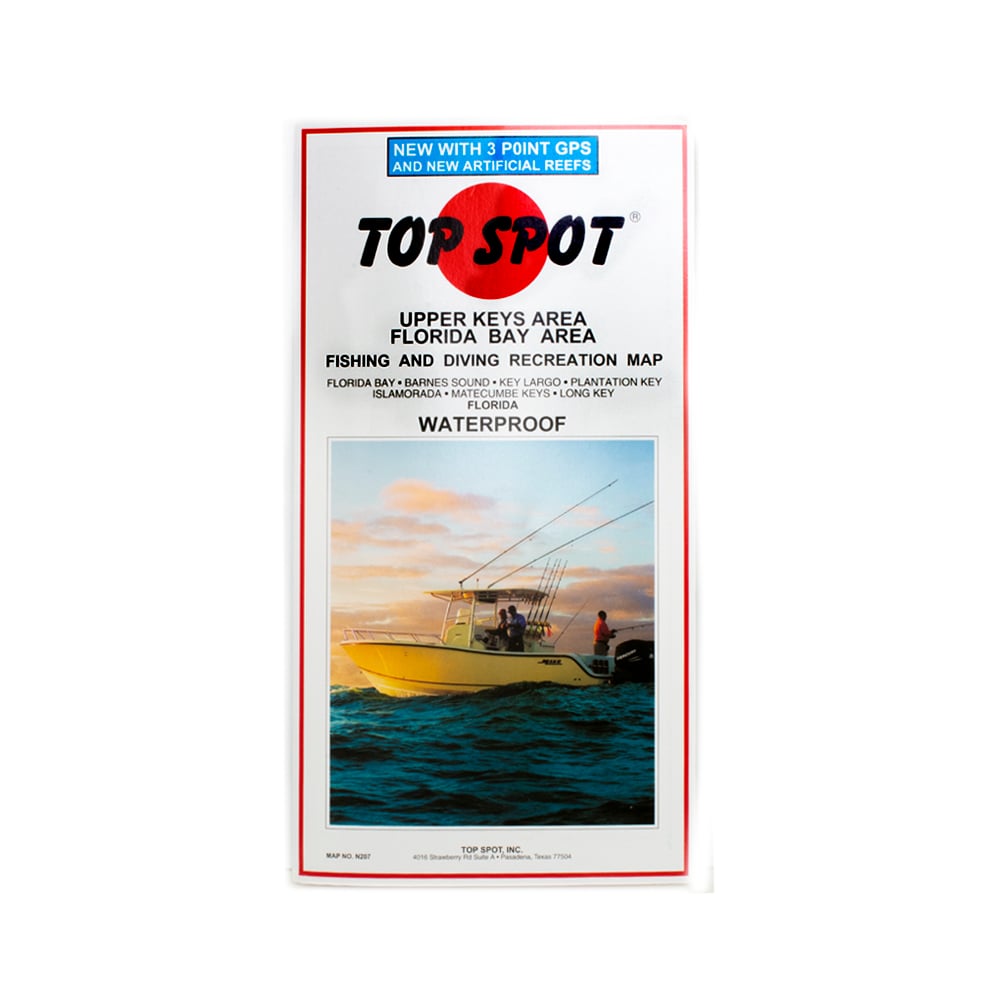 Top Spot Upper Keys Area and Florida Bay Area Map