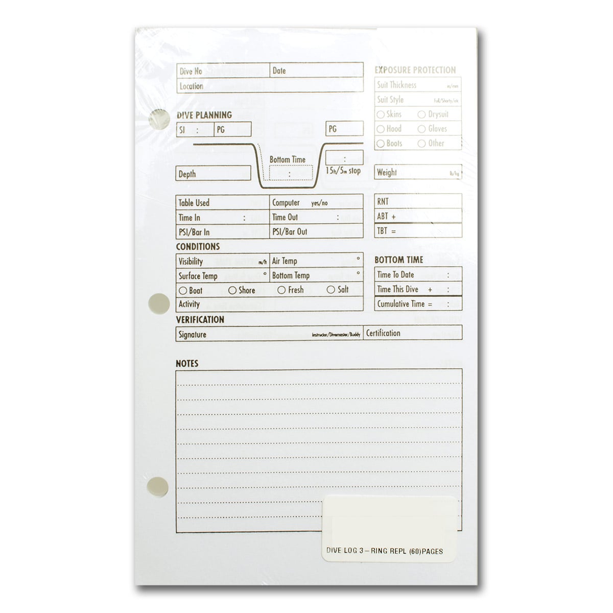 Dive Log Refill 30 pgs