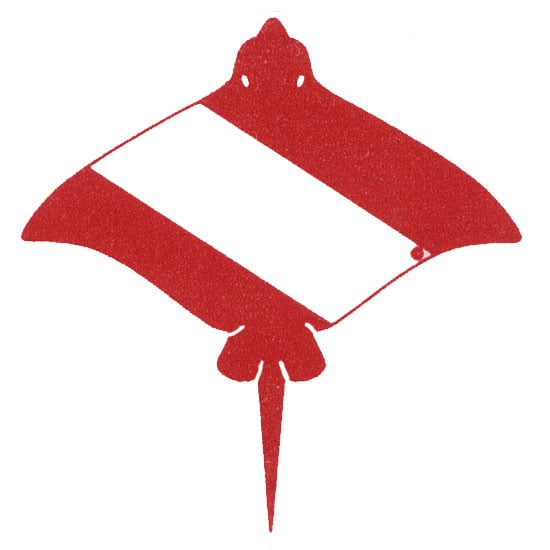 Stingray Dive Flag Waterproof Vinyl Sticker
