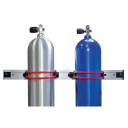 XS Scuba Tank Rail Shown with Tanks. Tanks NOT Included Thumbnail}