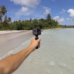 GoPro® Shorty 3-in-1 Mini Grip, Extension Pole, and Tripod Mount Grip Lifestyle Thumbnail}
