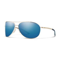 Smith Serpico 2.0 ChromaPop+ Polarized Sunglasses - Gold Frame/Blue Mirror Lens Thumbnail}