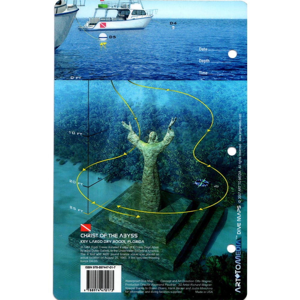 Christ of the Abyss/Dry Rocks 3D Dive Site Map
