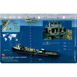 Waterproof 3D Dive Map Back Side - Miracle of Life/Miss Lourdes  - Boca Raton, FL Thumbnail}