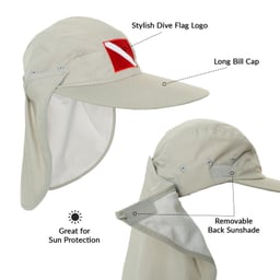 Long Bill Dive Flag Sun Hat Infographic Thumbnail}