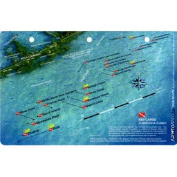 Waterproof 3D Dive Map Back Side - Key Largo/Grecian Rocks - Key Largo, FL Thumbnail}
