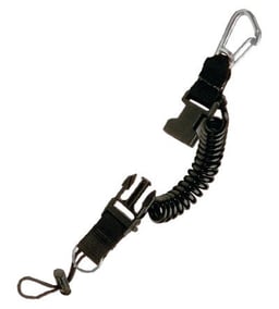 Mini Snappy Coil w/Stainless Steel Carabiner - Black Thumbnail}