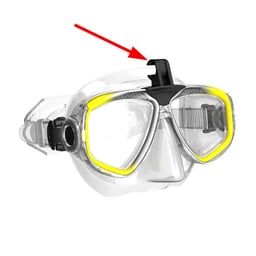 ScubaPro Zoom HUD (Heads Up Display) Mount Shown with Mask. Mask NOT included. Thumbnail}