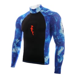HammerHead Ambush Long Sleeve Rashguard with Loading Pad (Men's) - Blue Thumbnail}
