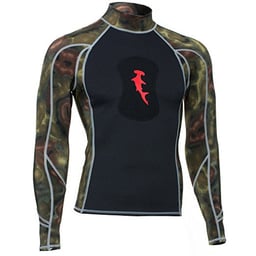 HammerHead Ambush Long Sleeve Rashguard with Loading Pad (Men's) - Green Thumbnail}