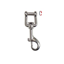 XS Scuba Stainless Steel Shackle Bolt Snap 4.0" Thumbnail}