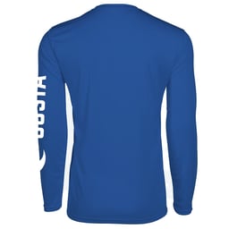 Costa Technical Crew Long Sleeve Performance Shirt - Royal - Back Thumbnail}