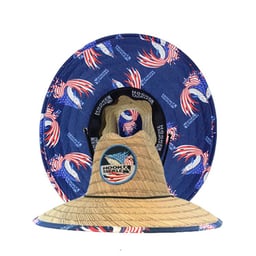 Hook & Tackle Sails & Stripes Straw Lifeguard Hat Thumbnail}