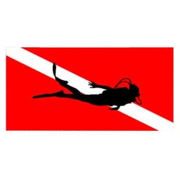Dive Flag with Diver Beach Towel, 30 x 60 Thumbnail}