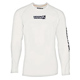 Hook & Tackle American Fish Long Sleeve Performance Shirt Front - White Thumbnail}