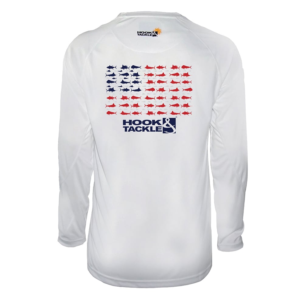 Hook & Tackle American Fish Long Sleeve Performance Shirt