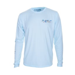 MANG Coral Restoration Octamang Long Sleeve Performance Shirt (Men's) Front - Artic Blue Thumbnail}