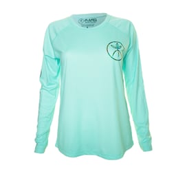 MANG Planting Hope Turtle Long Sleeve Performance Shirt (Women's) Front - Seagrass Thumbnail}