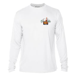 Born of Water Dive Bar Scuba Long Sleeve Performance Shirt Front - White Thumbnail}
