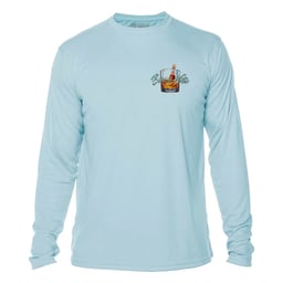 Born of Water Dive Bar Scuba Long Sleeve Performance Shirt Front - Light Blue Thumbnail}