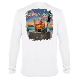Born of Water Dive Bar Scuba Long Sleeve Performance Shirt - White Thumbnail}