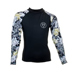 EVO Napali Long Sleeve Performance Rashguard  Black Front Thumbnail}