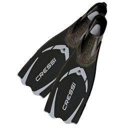 Cressi Pluma Full Foot Fins - Black Thumbnail}