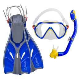 EVO One Snorkel Gear Package (Kid's) - Blue Thumbnail}