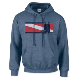 Exit H2O Dive Hoodie Front Blue Thumbnail}