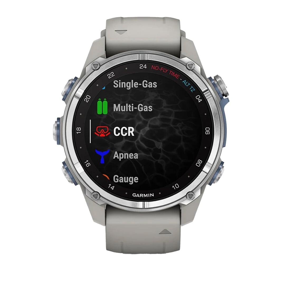 Garmin Descent™ Mk3 Wrist Dive Computer — 43mm Fog Gray Silicone Band