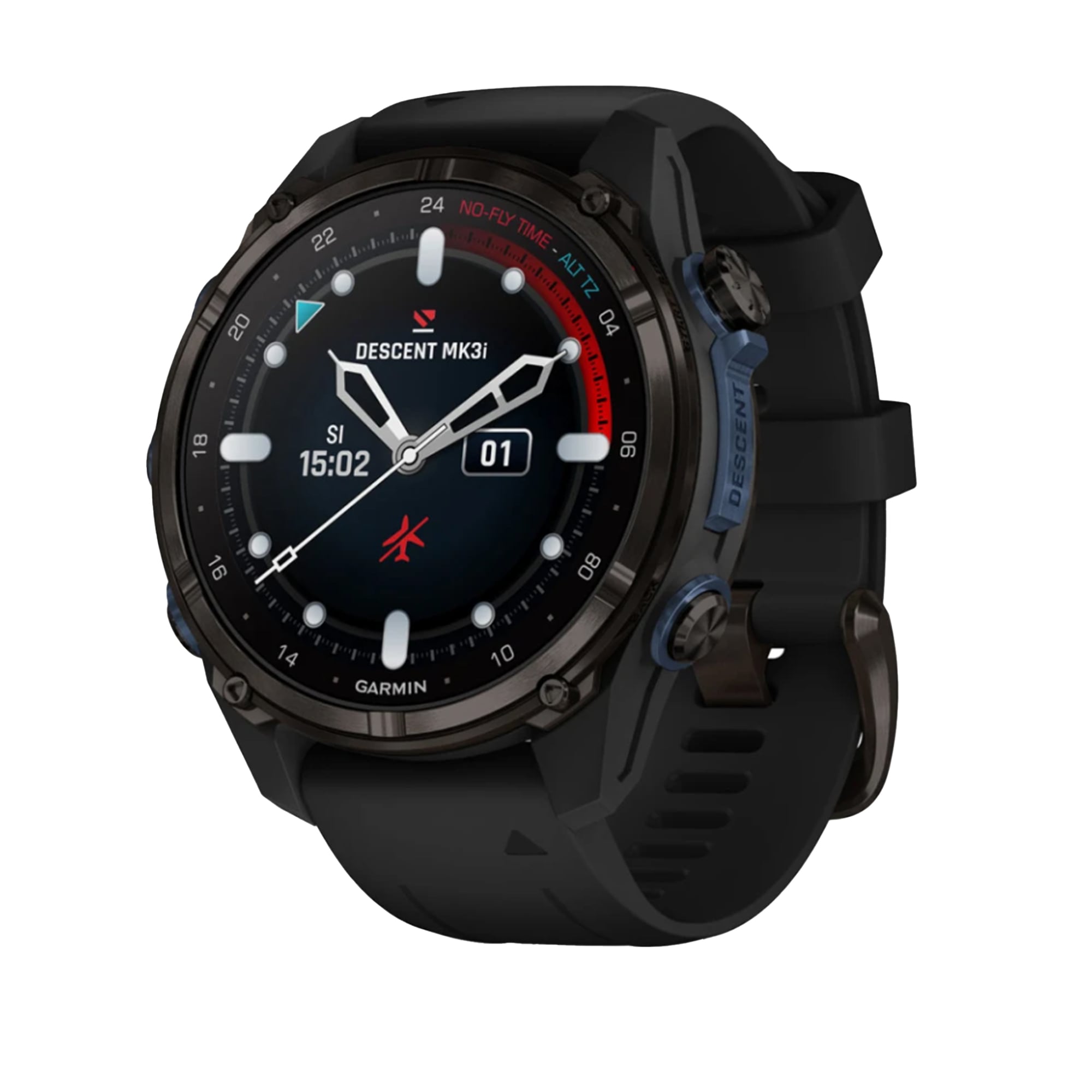 Garmin Descent™ Mk3i Wrist Dive Computer — 43mm Black Silicone Band