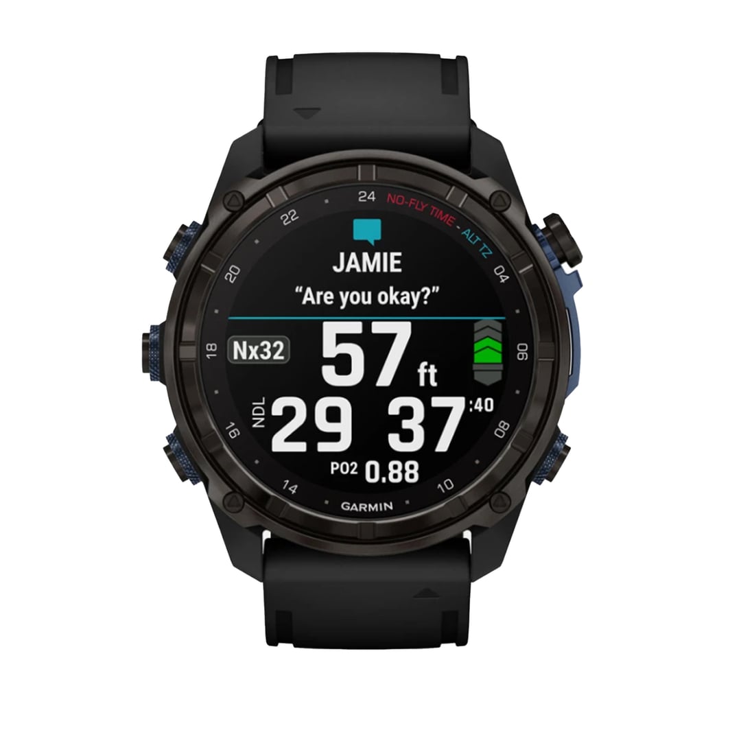 Garmin Descent™ Mk3i Wrist Dive Computer — 51mm Black Silicone Band