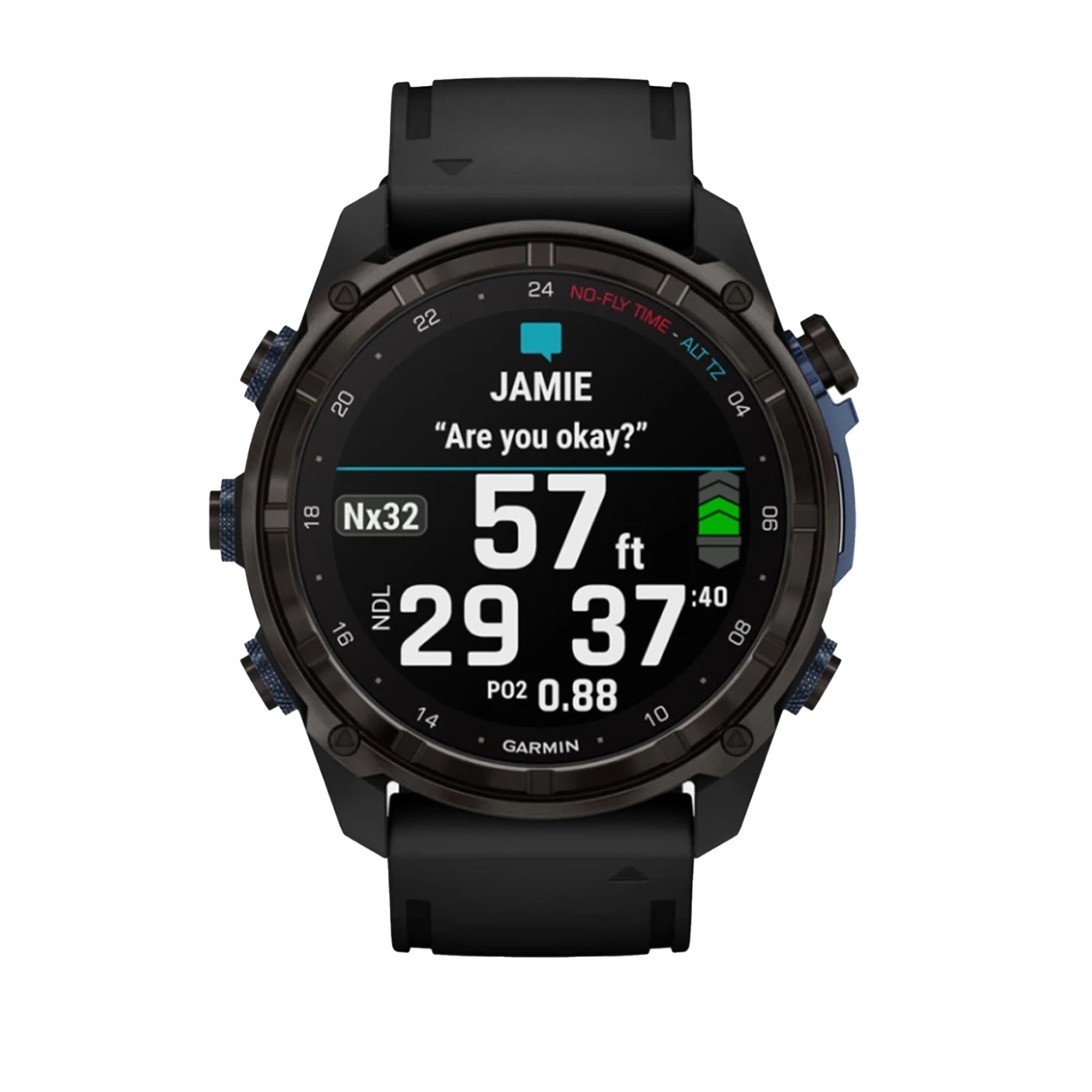 Garmin Descent™ Mk3i Wrist Dive Computer — 51mm Black Silicone Band