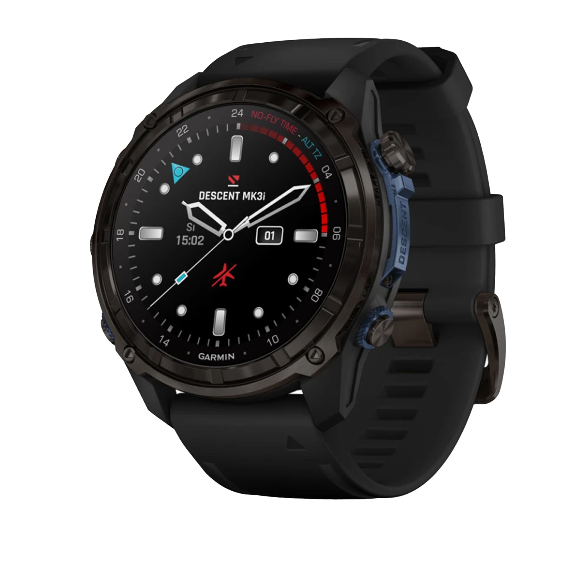 Garmin Descent™ Mk3i Wrist Dive Computer — 51mm Black Silicone Band