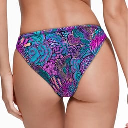 Spacefish Army Eco-friendly Bikini Bottoms - Coral - Back Thumbnail}