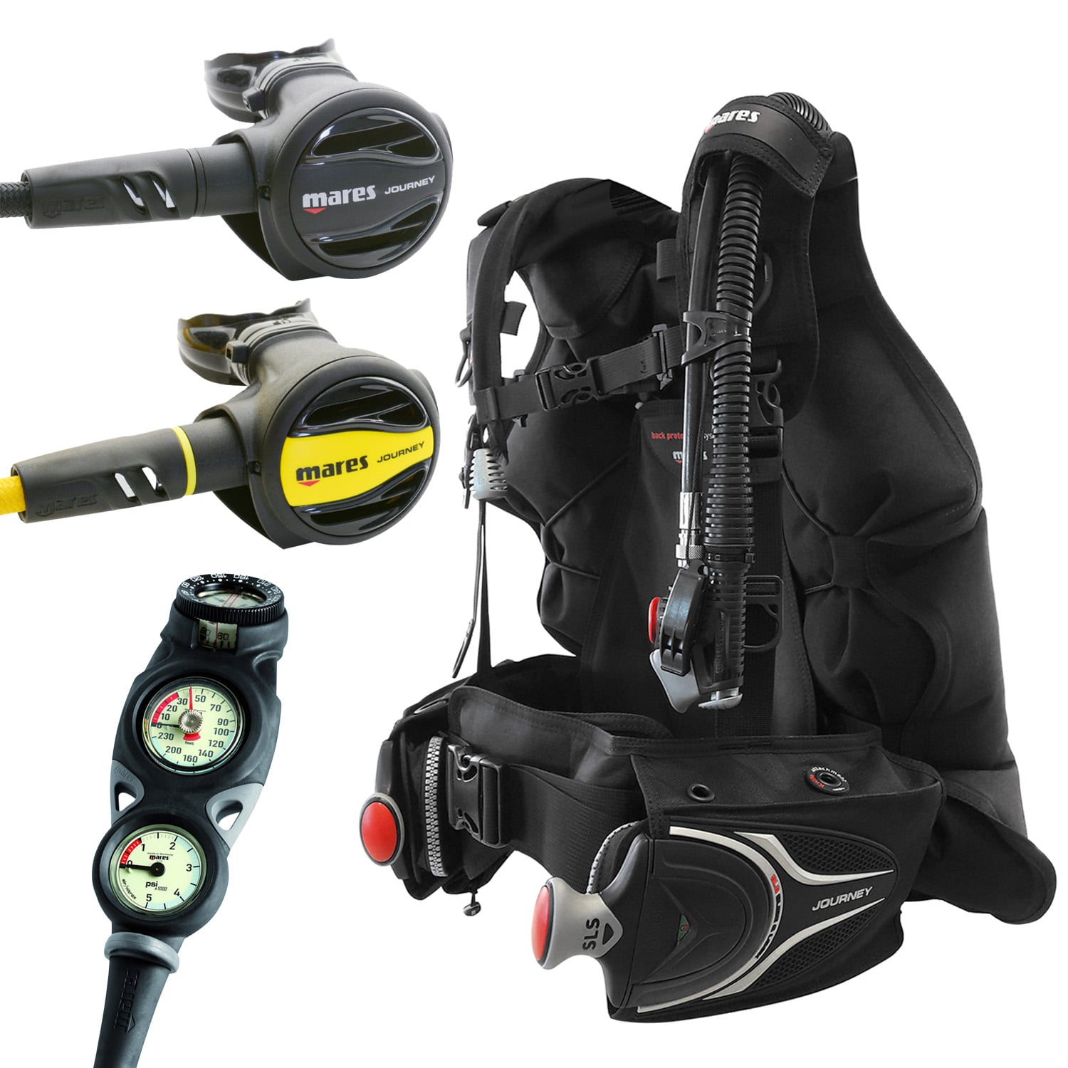 Mares Journey Package with Mission 3-Gauge Console