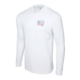 Pelagic Aquatek Reel Flag Hooded Performance Shirt (Men's) - Front Thumbnail}