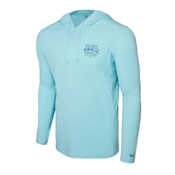Pelagic Vaportek Map Fish Hooded Performance Shirt (Men’s) - Front Thumbnail}