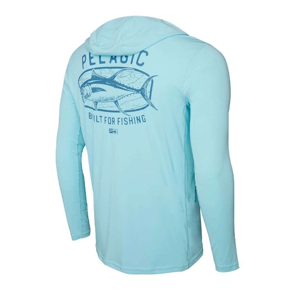 Pelagic Vaportek Map Fish Hooded Performance Shirt (Men’s)