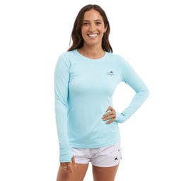 Pelagic Aquatek Goione Slam Performance Shirt (Women's) - Tahiti Blue Front Thumbnail}