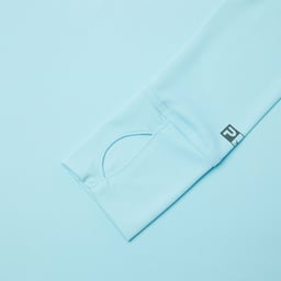 Pelagic Aquatek Goione Slam Performance Shirt (Women's) - Tahiti Blue Cuff Detail Thumbnail}