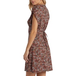 Billabong Bright Skies Mini Dress, Black Sands - Back Thumbnail}