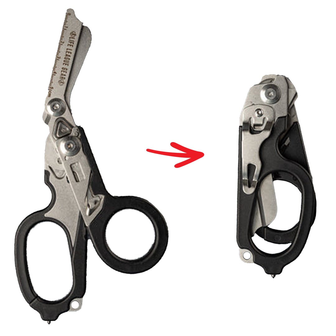 Folding Scuba Diving Shears - Black