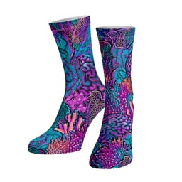 Spacefish Army Dive Socks - Coral Kaleidoscope Thumbnail}